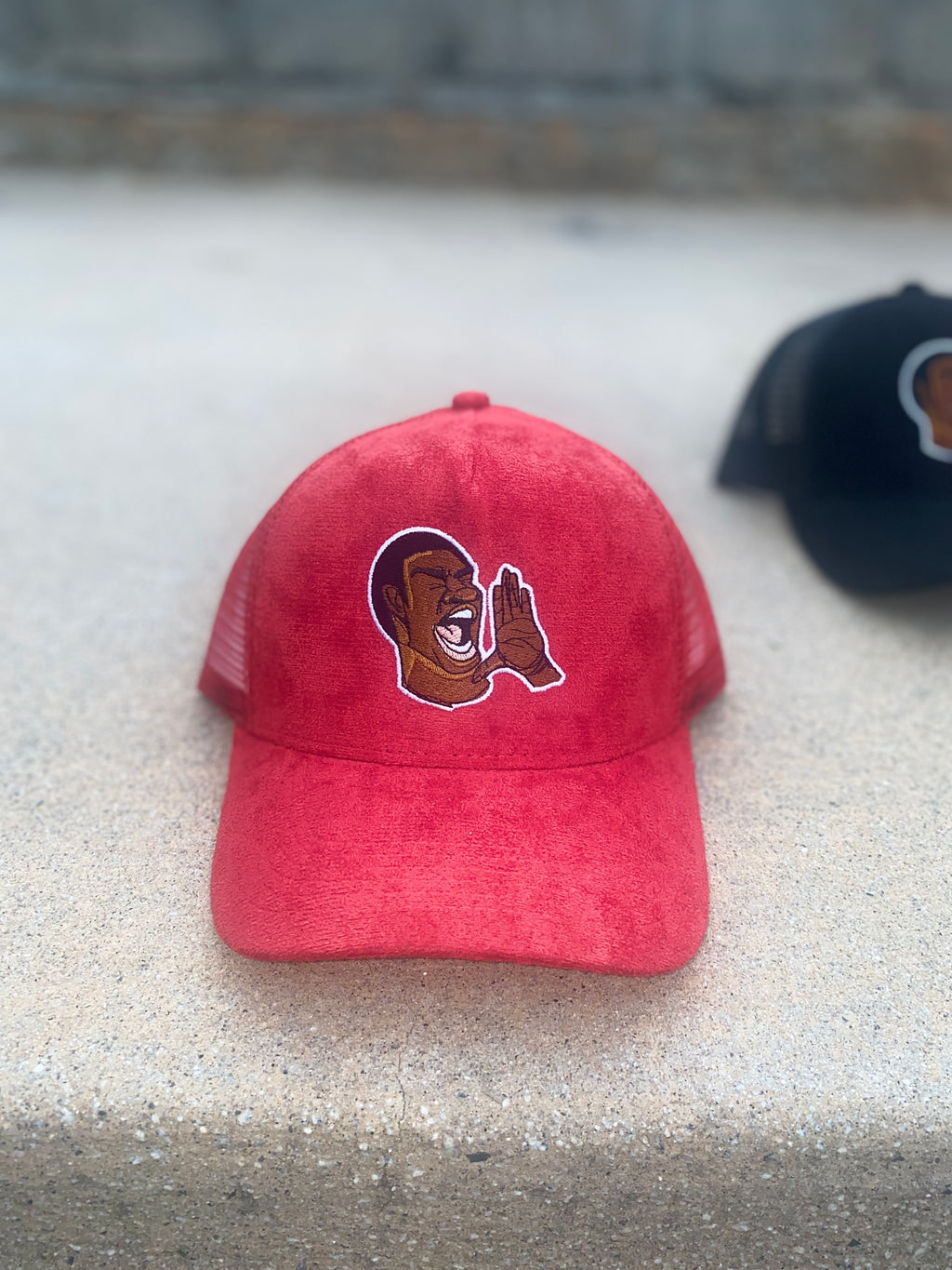 NOLA "Waaahhhh!" Suede Trucker Hats
