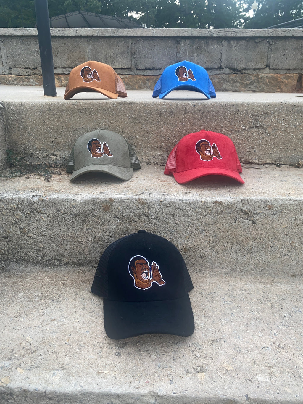 NOLA "Waaahhhh!" Suede Trucker Hats