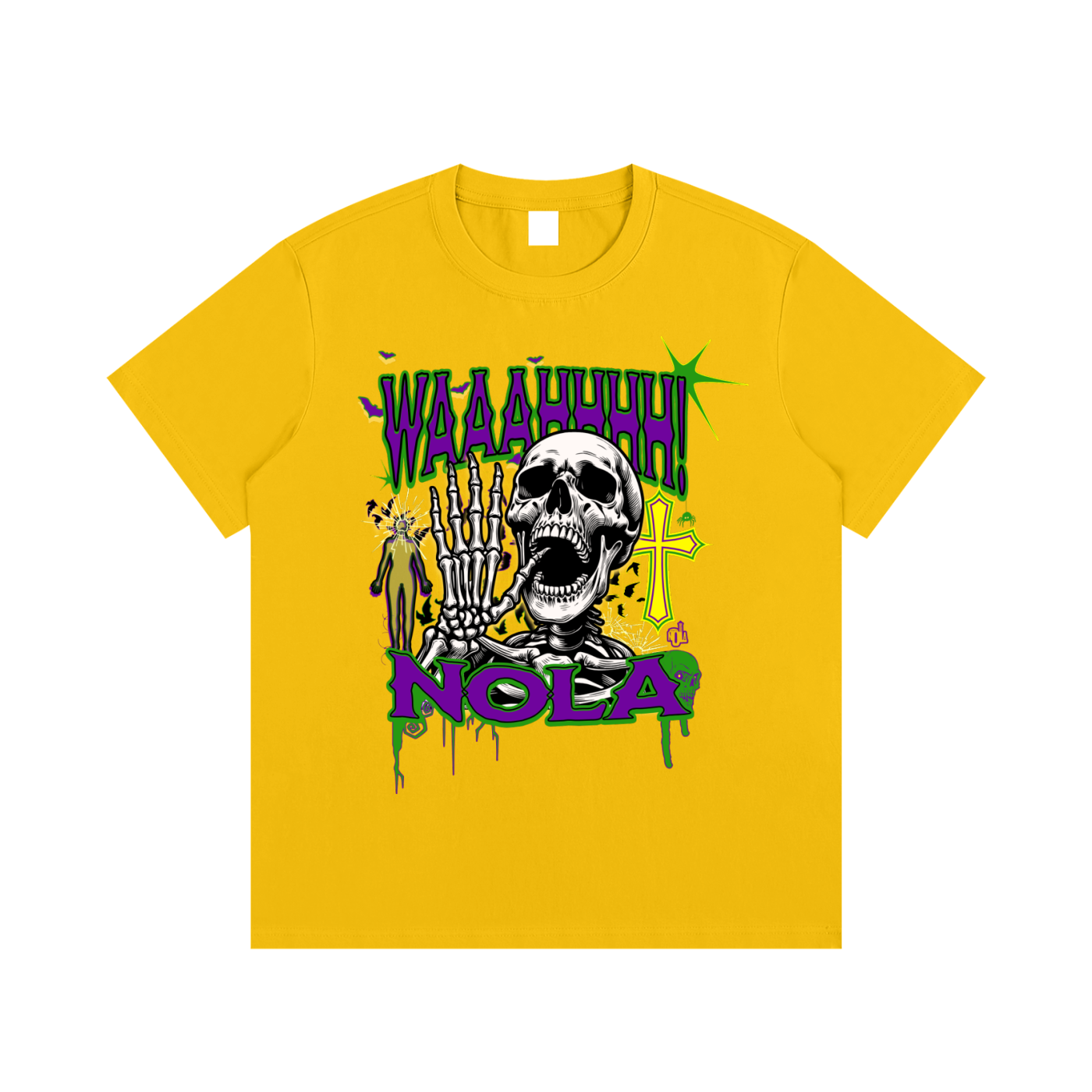 WAAAHHHH "UNDEAD" TEE MARDI GRAS