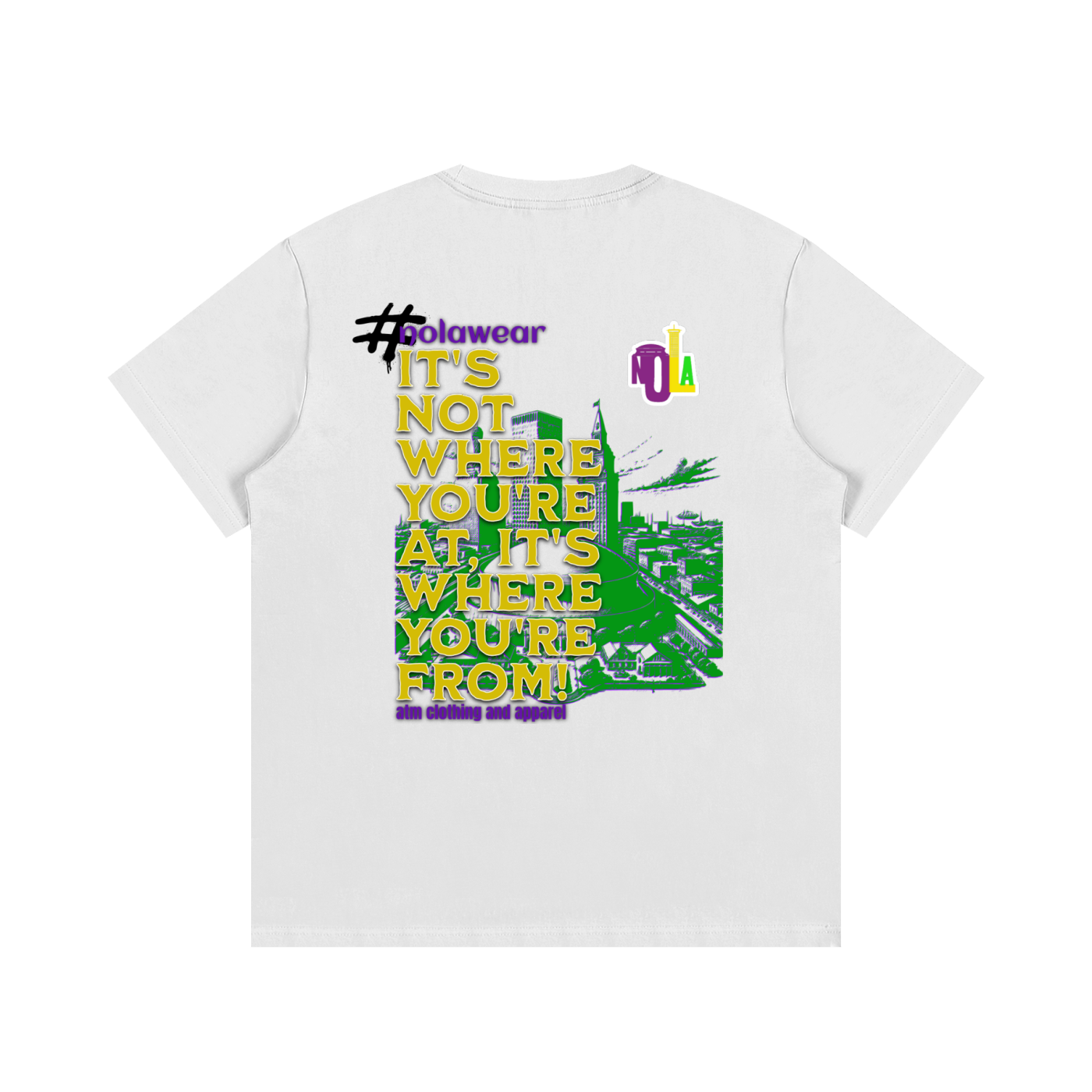 NOLA "WHERE YA FROM" TEE MARDI GRAS