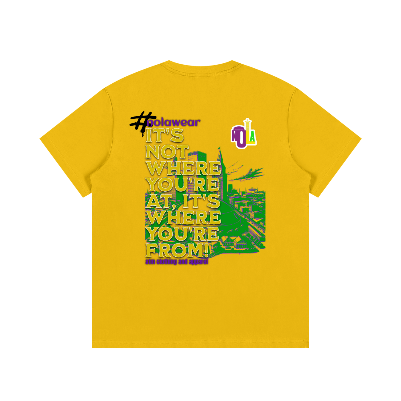 NOLA "WHERE YA FROM" TEE MARDI GRAS