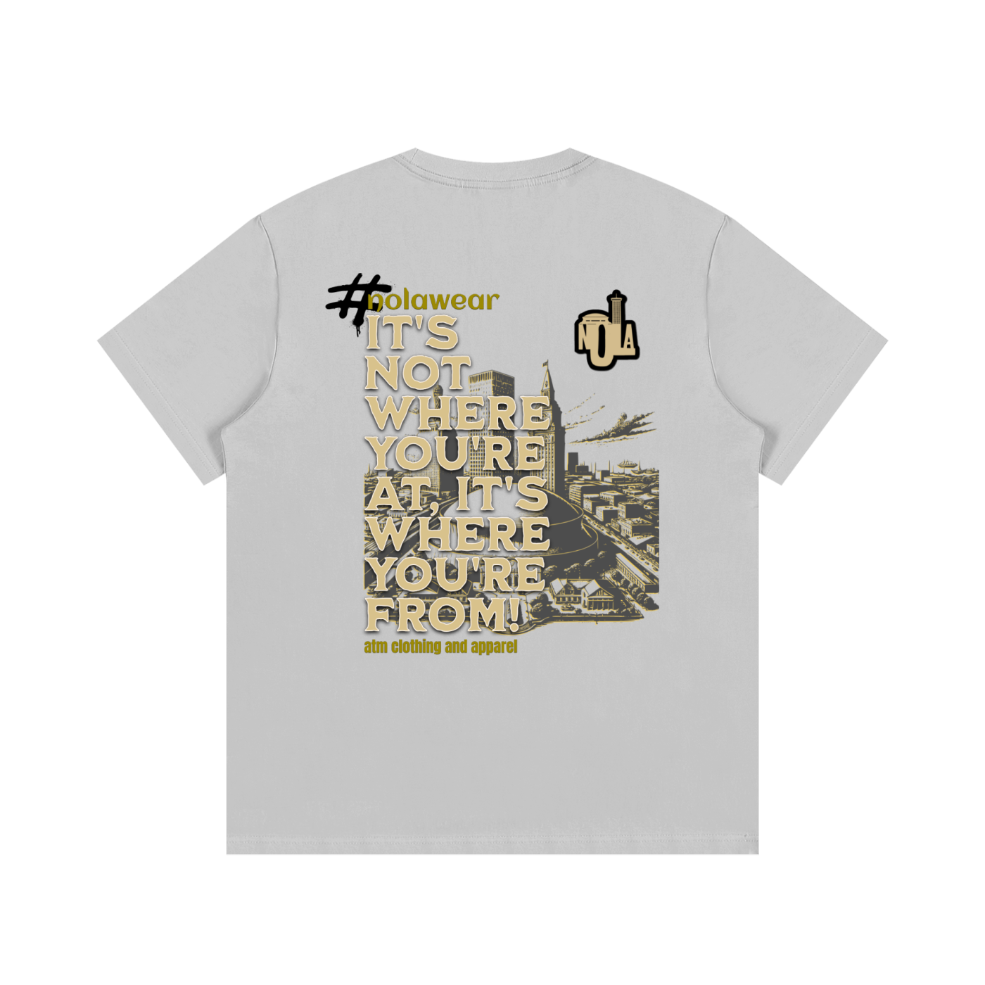 NOLA "WHERE YA FROM" TEE BLKGLD