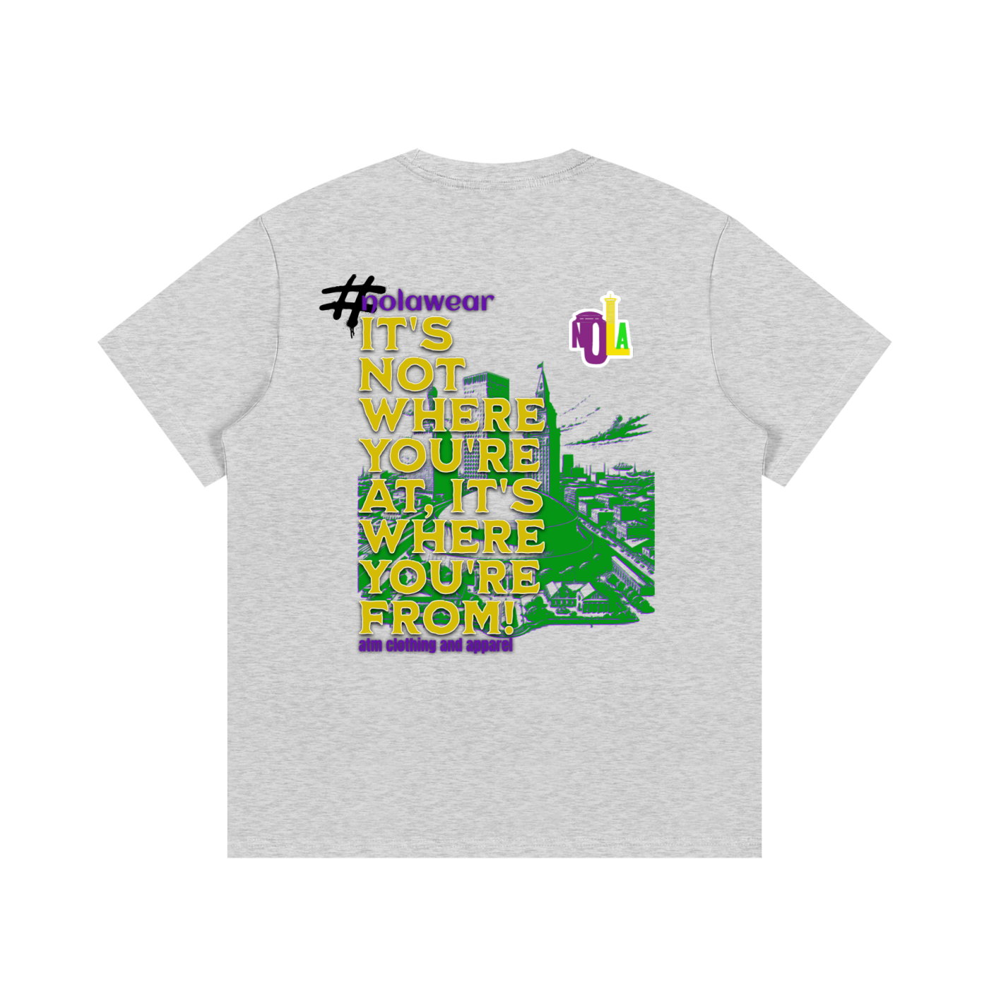 NOLA "WHERE YA FROM" TEE MARDI GRAS