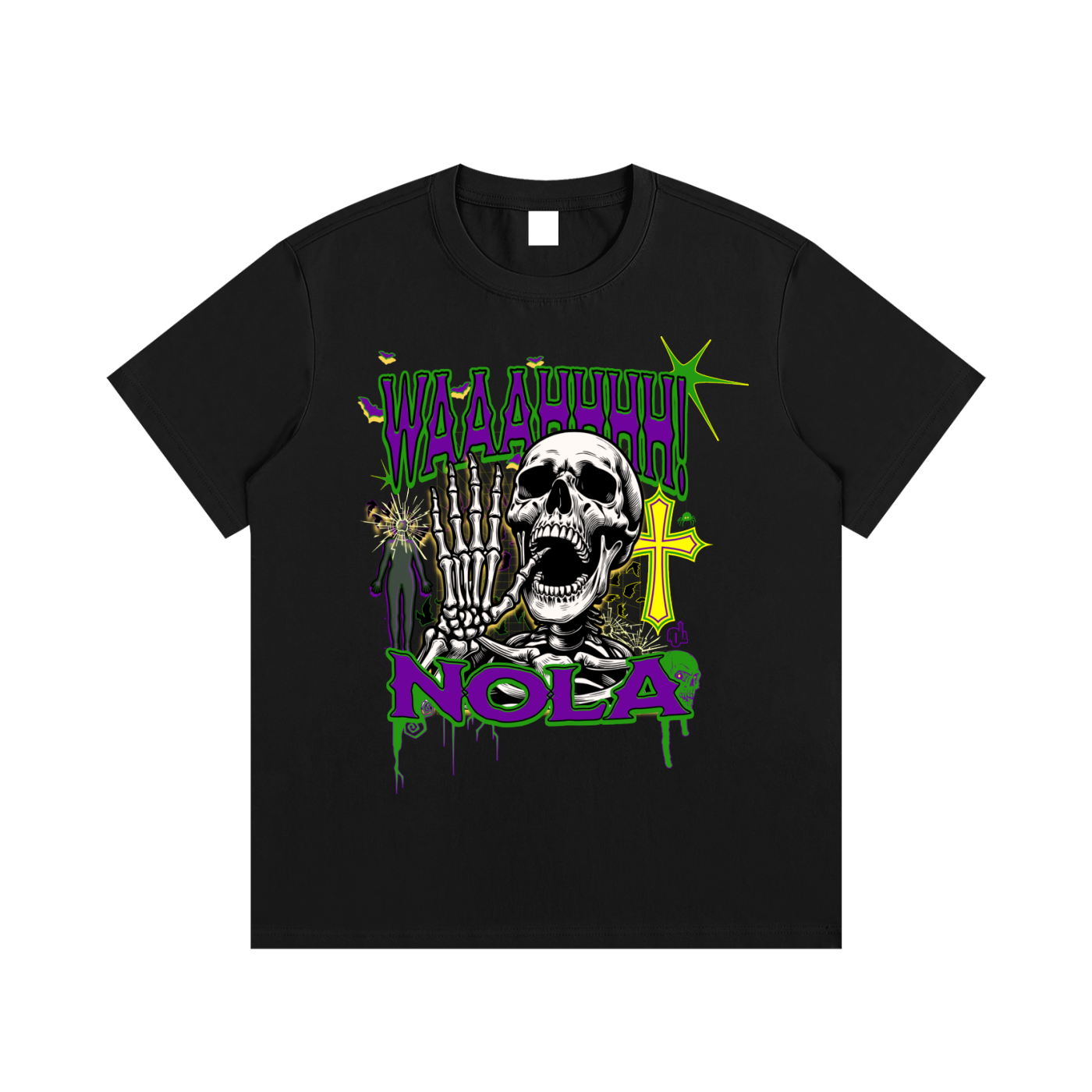 WAAAHHHH "UNDEAD" TEE MARDI GRAS