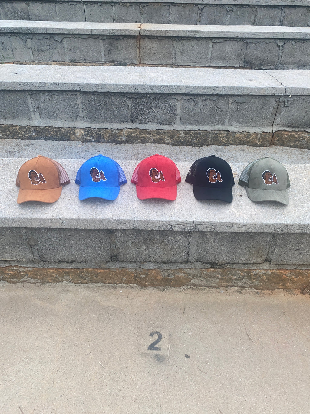 NOLA "Waaahhhh!" Suede Trucker Hats