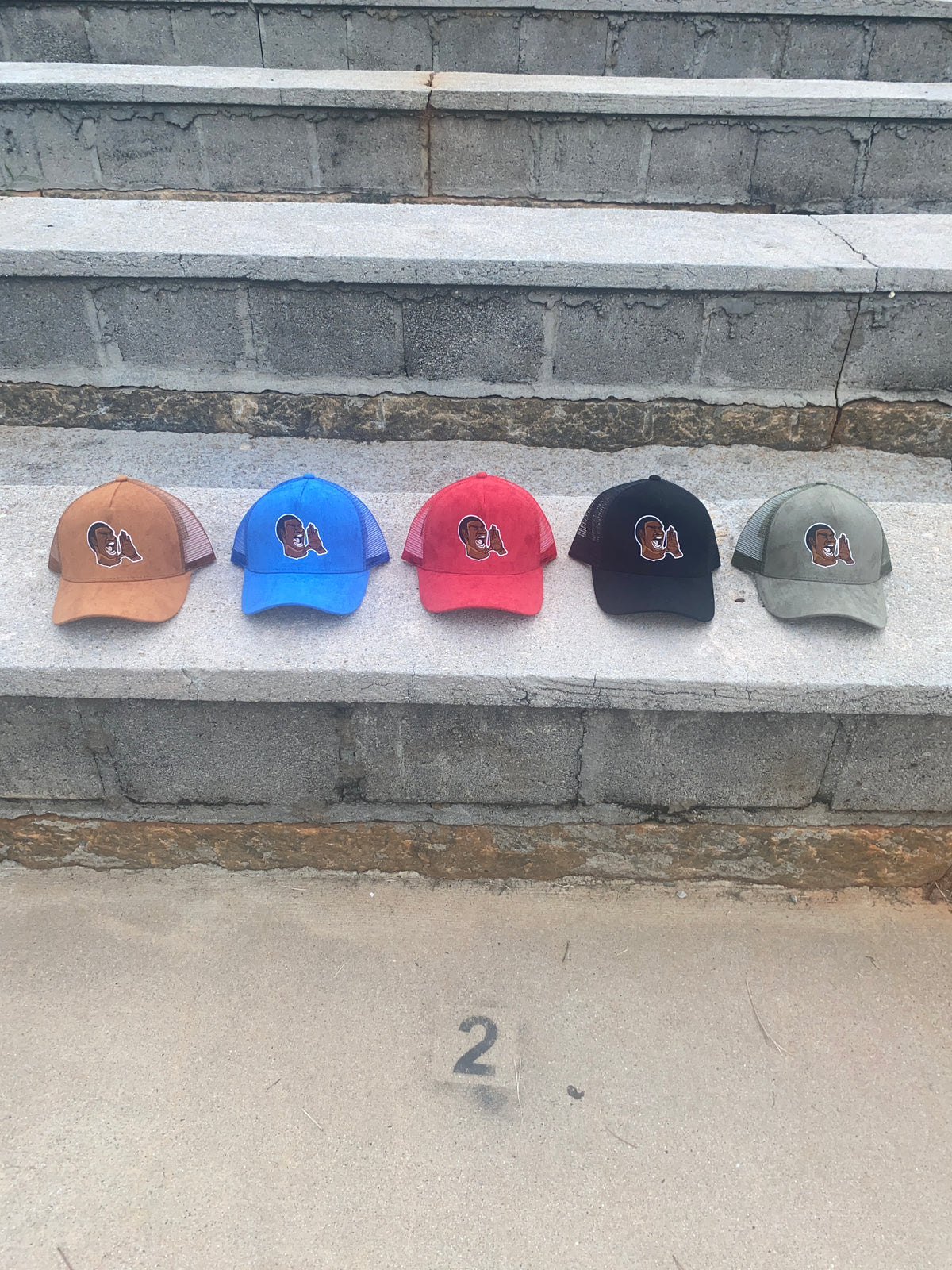 NOLA "Waaahhhh!" Suede Trucker Hats