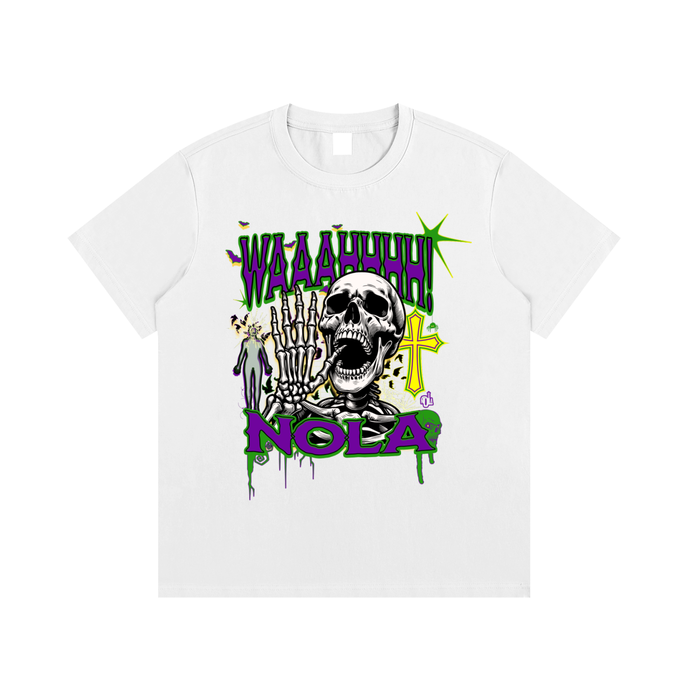 WAAAHHHH "UNDEAD" TEE MARDI GRAS