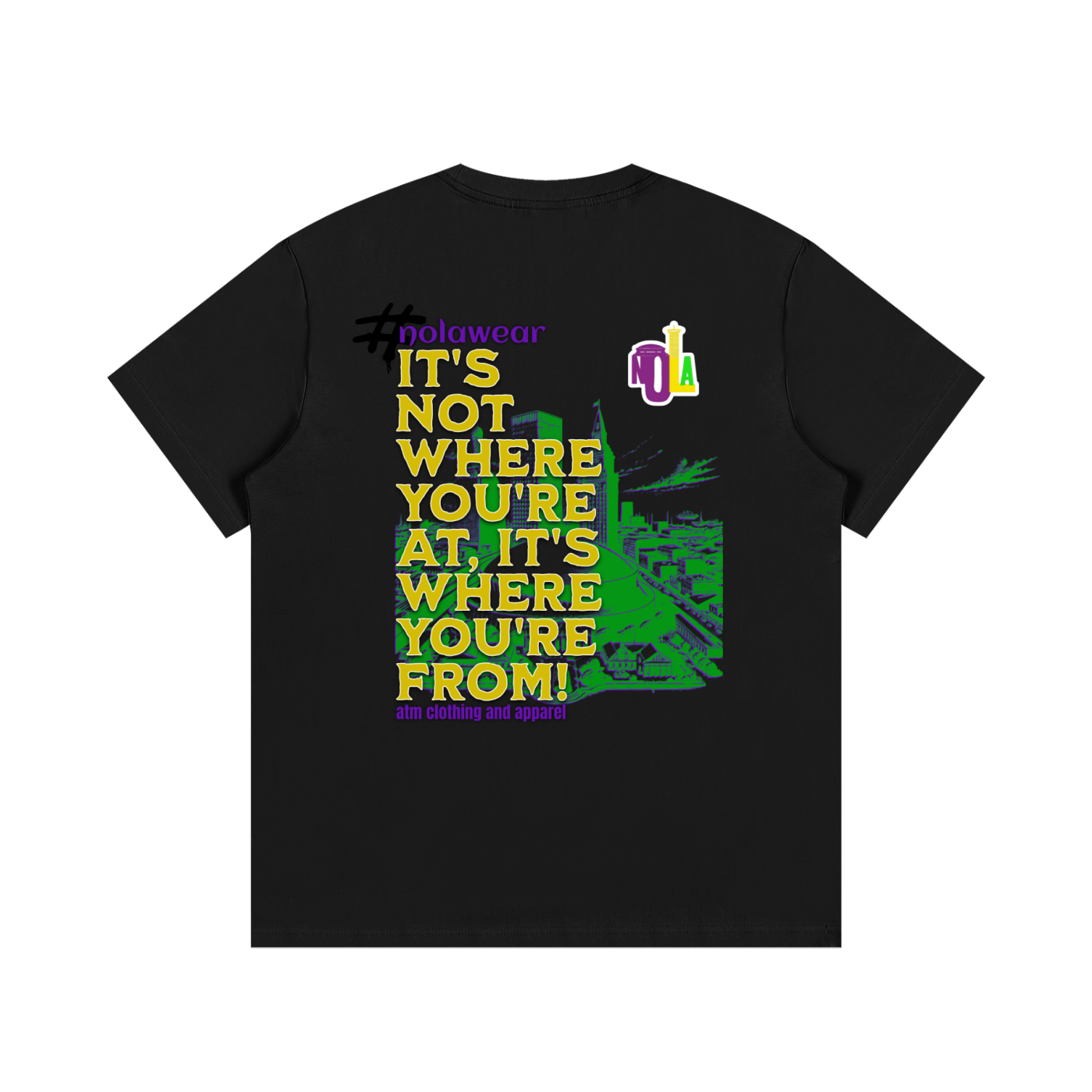 NOLA "WHERE YA FROM" TEE MARDI GRAS