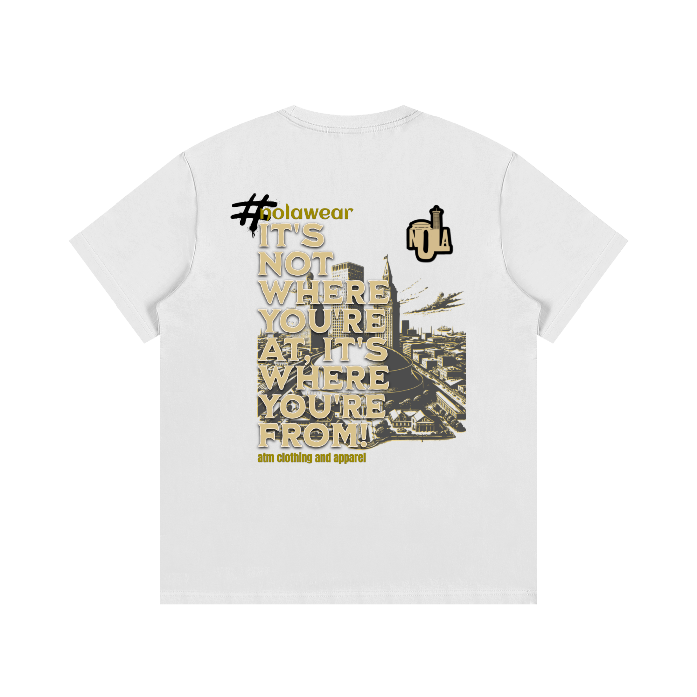 NOLA "WHERE YA FROM" TEE BLKGLD